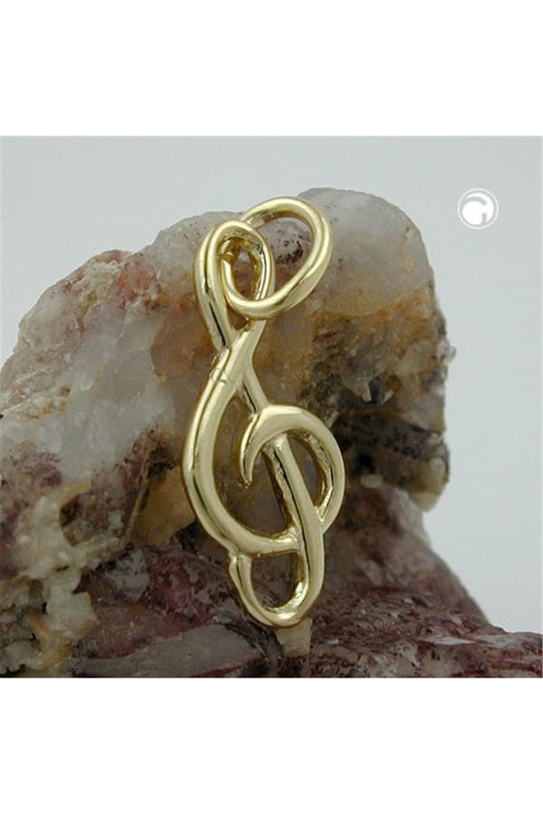 Pendant 16x7mm Clef Shiny 14k Gold - GL430465