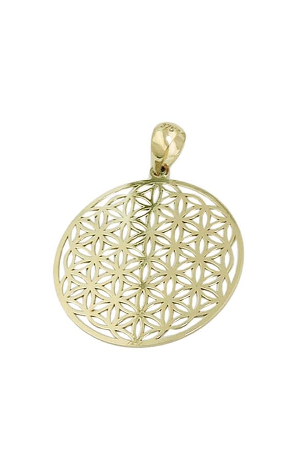 Pendant Flower Of Life Shiny 9k Gold - GL431462