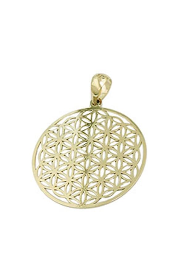 Pendant Flower Of Life Shiny 9k Gold - GL431462