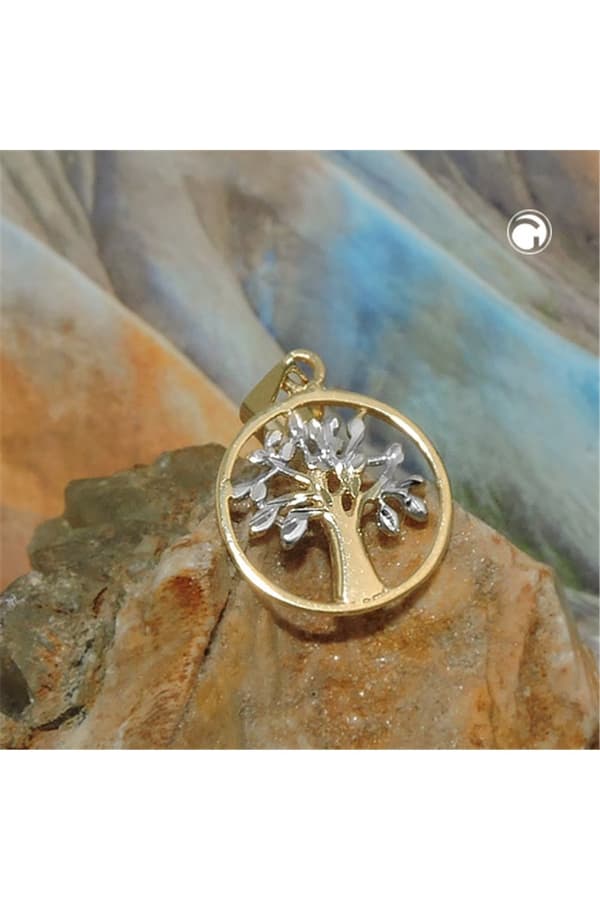 Pendant Tree Of Life With Pearl 9k Gold - GL431472