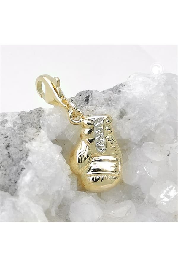 Pendant Charm Box Glove Bicolor 9k Gold - GL431498