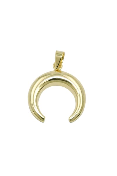 PENDANT CRESCENT MOON CONVEX 9K GOLD