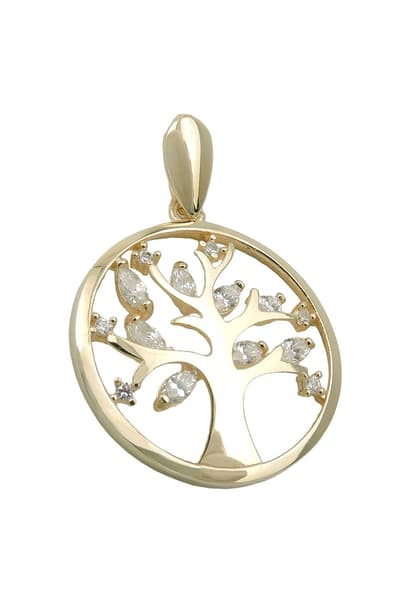PENDANT TREE OF LIFE POLISHED 9K GOLD