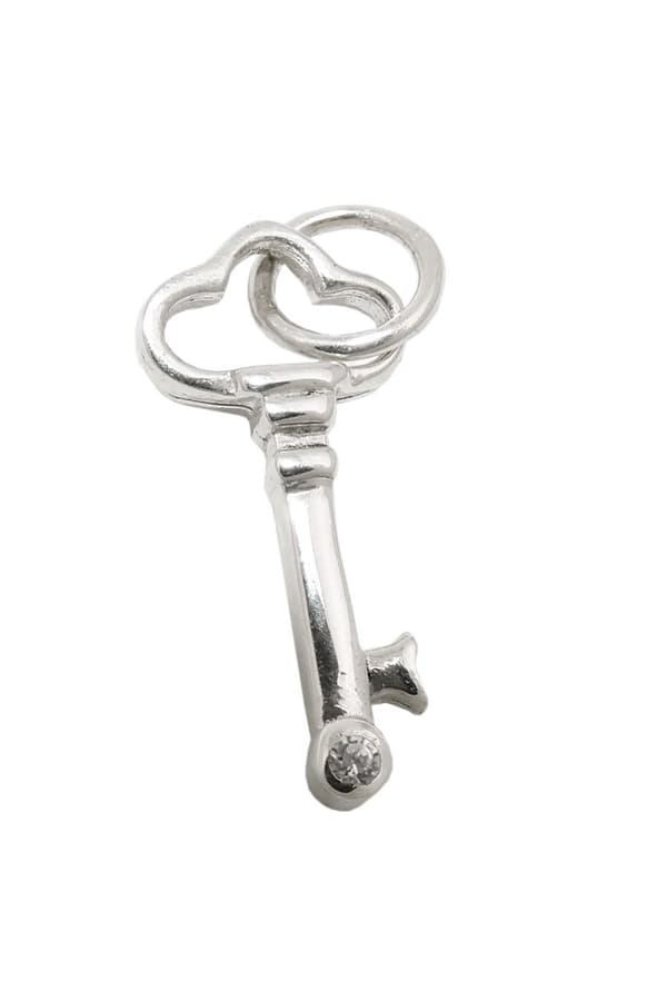 Pendant Key With Zirconia Silver 925 - GL93551