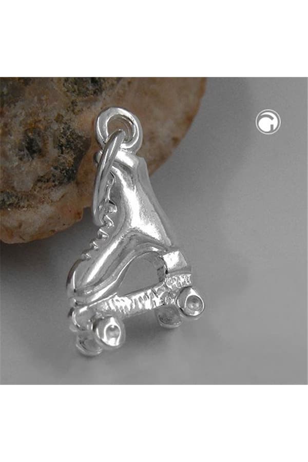 Pendant 13x9mm Shoe With Rollers Silver 925 - GL92605