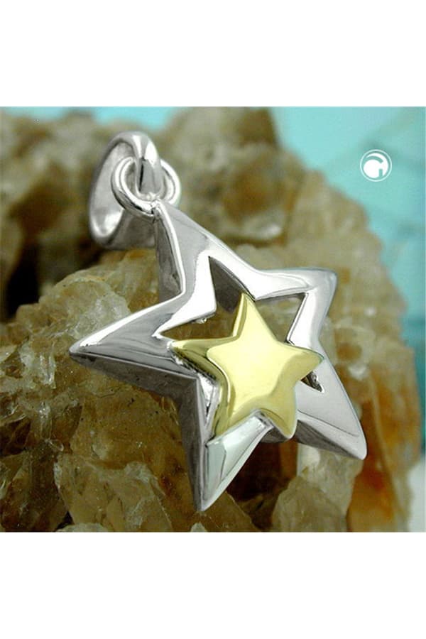 Pendant Star Two Tone Silver 925 - GL91834