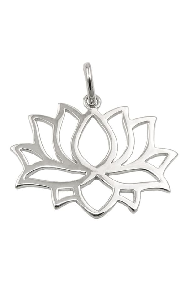 Pendant Lotus Flower Rhodium Silver 925 - GL93900