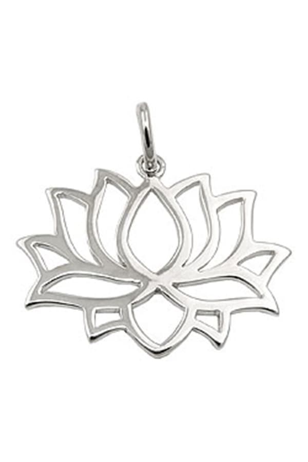 Pendant Lotus Flower Rhodium Silver 925 - GL93900