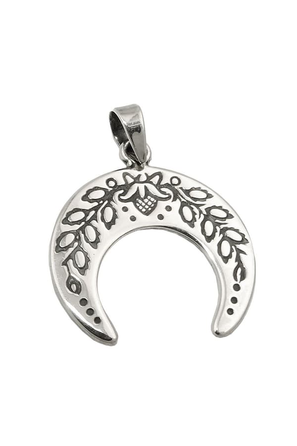 Pendant Crescent Moon Oxid. Silver 925 - GL93933