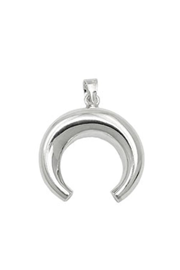 Pendant Convex Moon Polished Silver 925 - GL93934