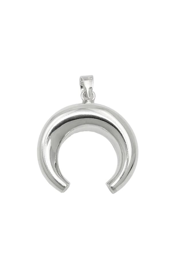 Pendant Convex Moon Polished Silver 925 - GL93934