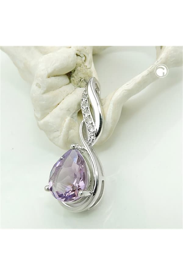 Pendant Amethyst White Topas Silver 925 - GL93893