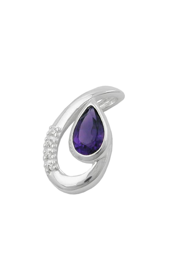 Pendant Amethyst/ Zirconia Silver 925 - GL91383