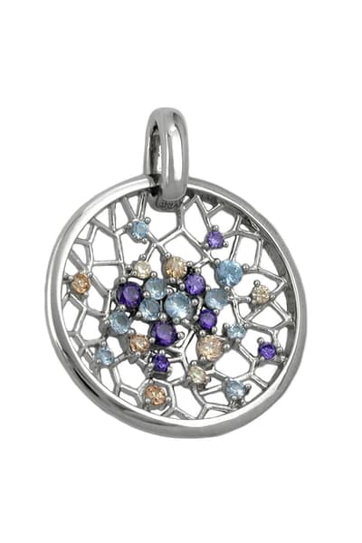 PENDANT DREAM CATCHER MULTICOLOUR SILVER 925