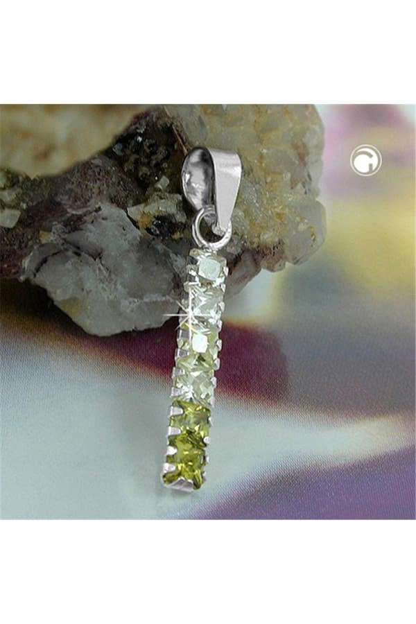 Pendant Zirconia Green-Olive Silver 925 - GL90549