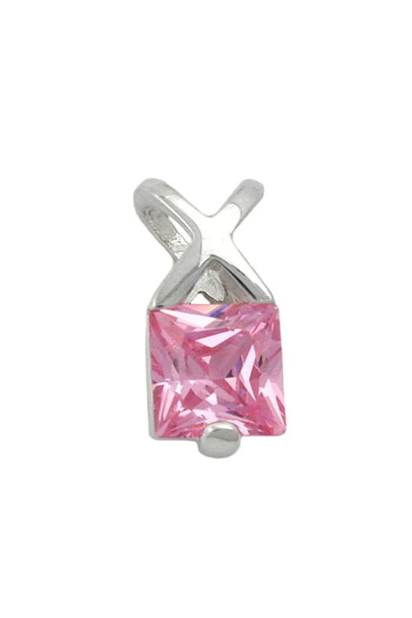 Pendant 13x6mm Zirconia Pink Silver 925 - GL90034