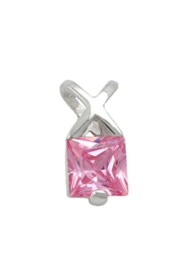 Pendant 13x6mm Zirconia Pink Silver 925 - GL90034