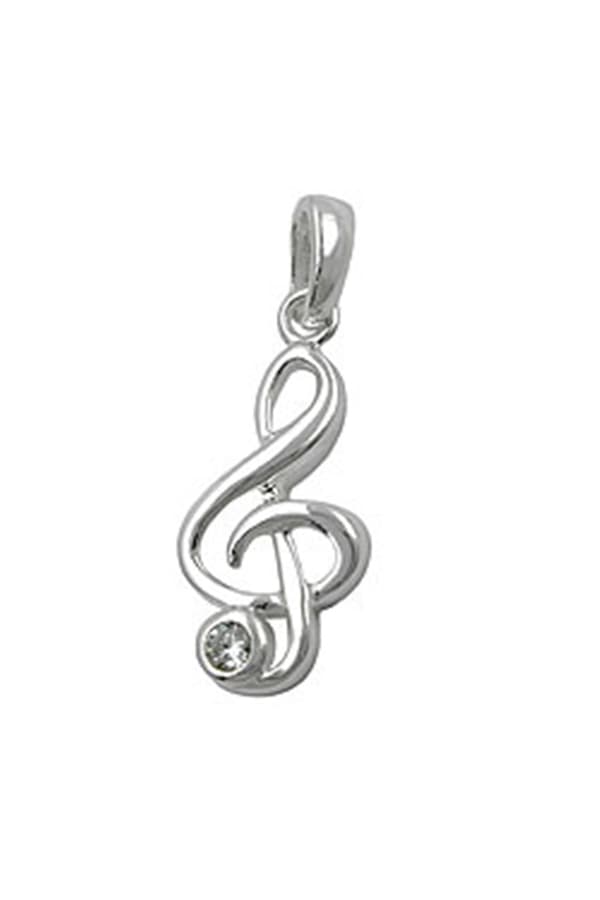 Pendant Clef Zirconia Silver 925 - GL91637