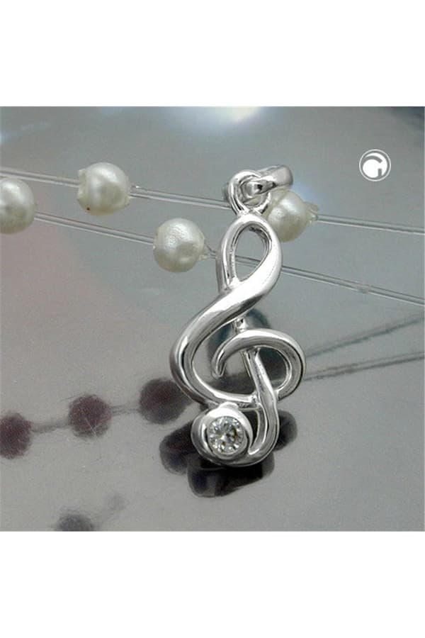 Pendant Clef Zirconia Silver 925 - GL91637