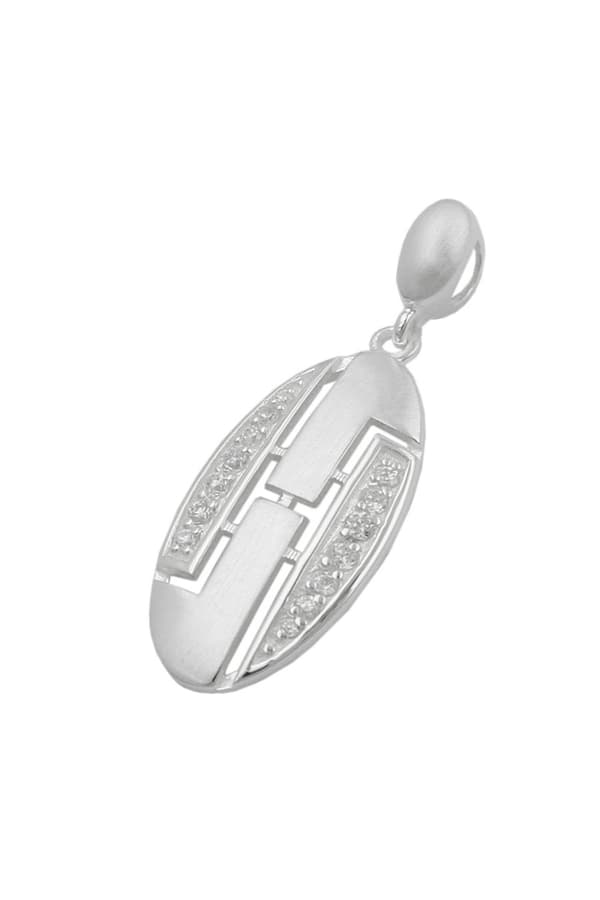 Pendant Zirconia White Matt Silver 925 - GL90633