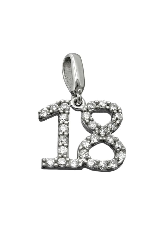 Pendant Number 18 Silver 925 - GL90584