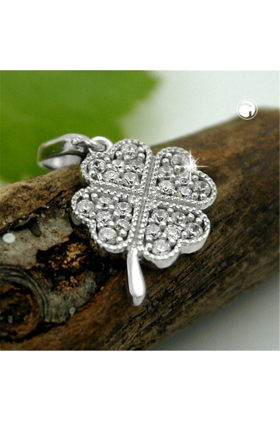 Pendant Clover Zirconia Crystals Silver 925 - GL90542