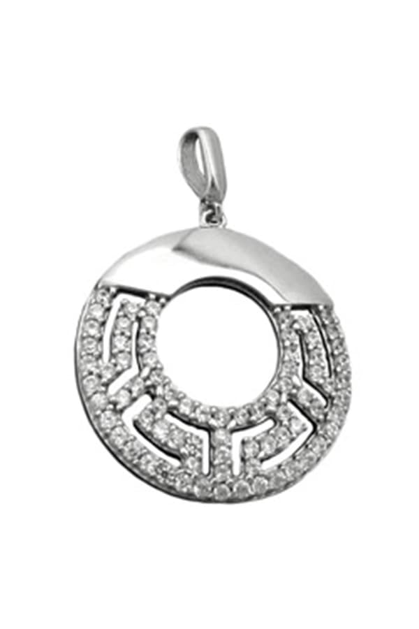 Pendant Circle With Zirconia Silver 925 - GL90363