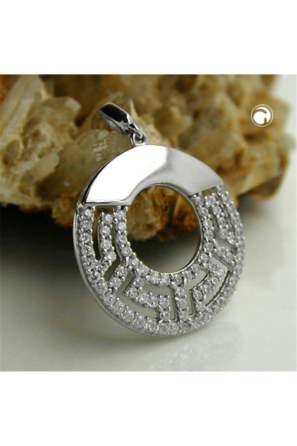 Pendant Circle With Zirconia Silver 925 - GL90363