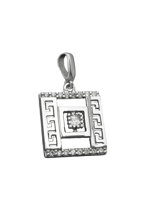 Pendant Roman Pattern Zirconia Silver 925 - GL90360