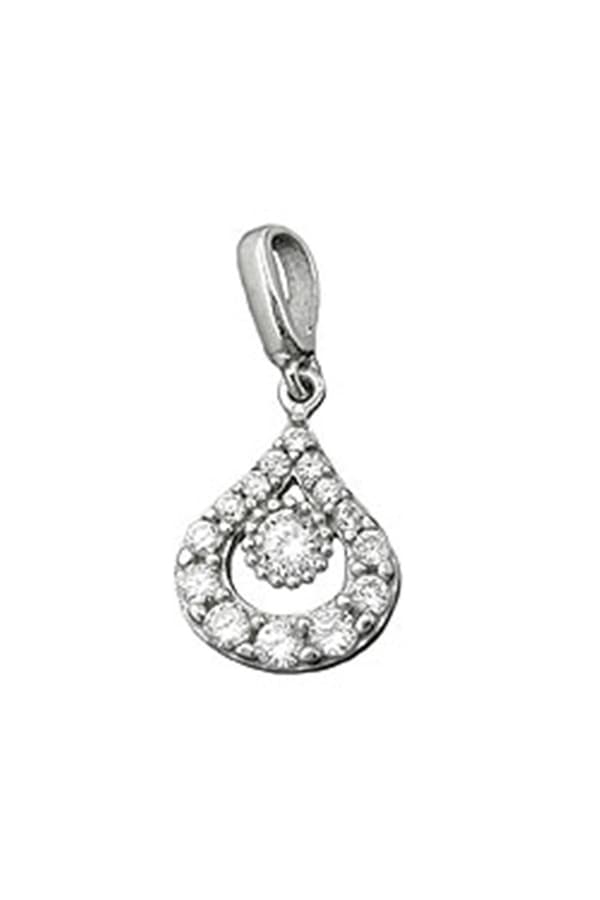 Pendant Drop With Zirconia Silver 925 - GL90187