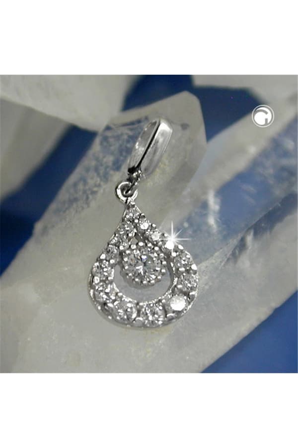 Pendant Drop With Zirconia Silver 925 - GL90187