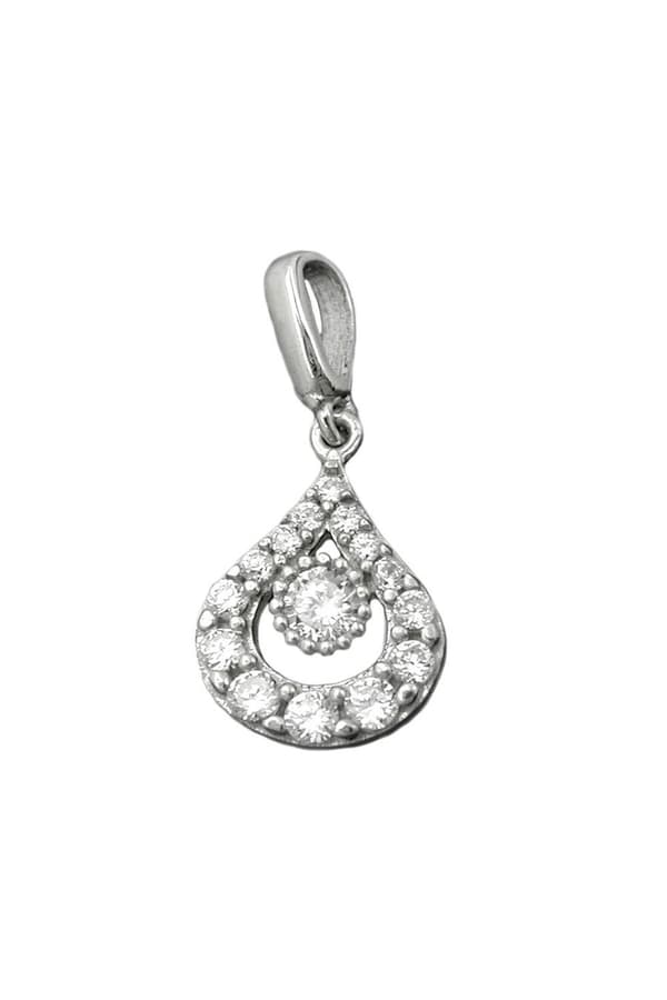 Pendant Drop With Zirconia Silver 925 - GL90187