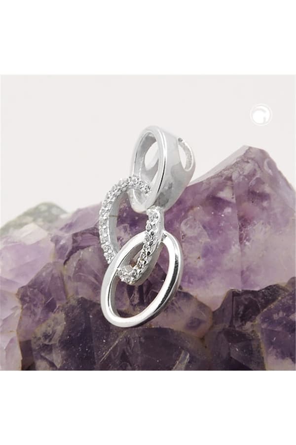 Pendant Zirconias Polished Silver 925 - GL93805