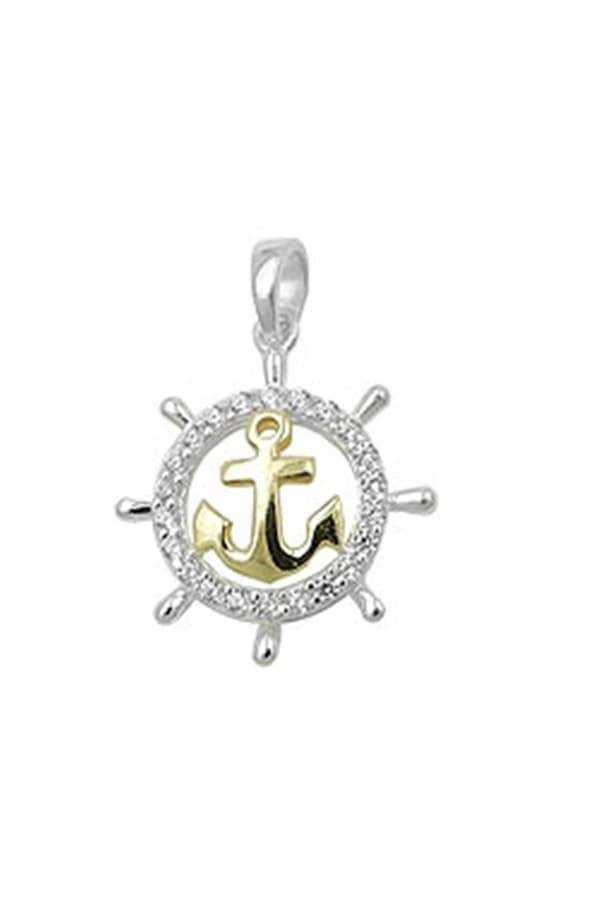 Pendant Anchor With Zirconia Silver 925 - GL93838