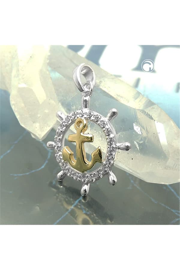 Pendant Anchor With Zirconia Silver 925 - GL93838