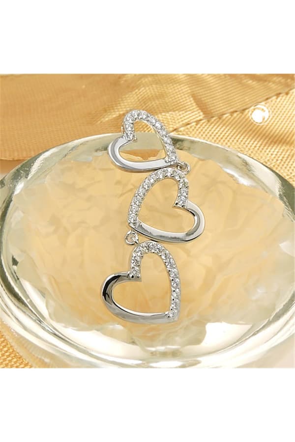 Pendant Hearts With Zirconias Silver 925 - GL93869