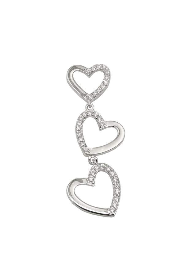 Pendant Hearts With Zirconias Silver 925 - GL93869