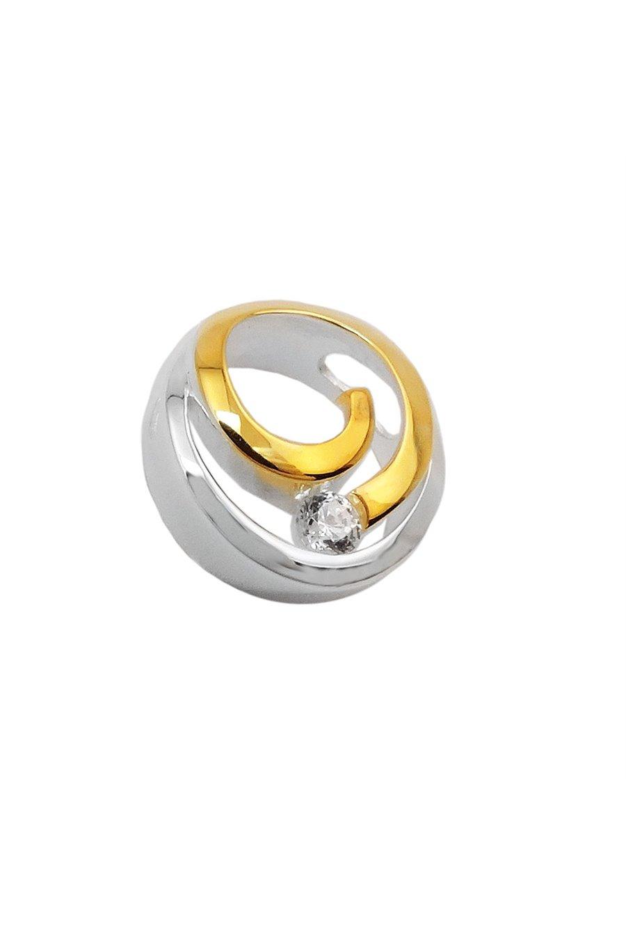 Pendant Circle 2-Ton Zirconia Silver 925 - GL93973