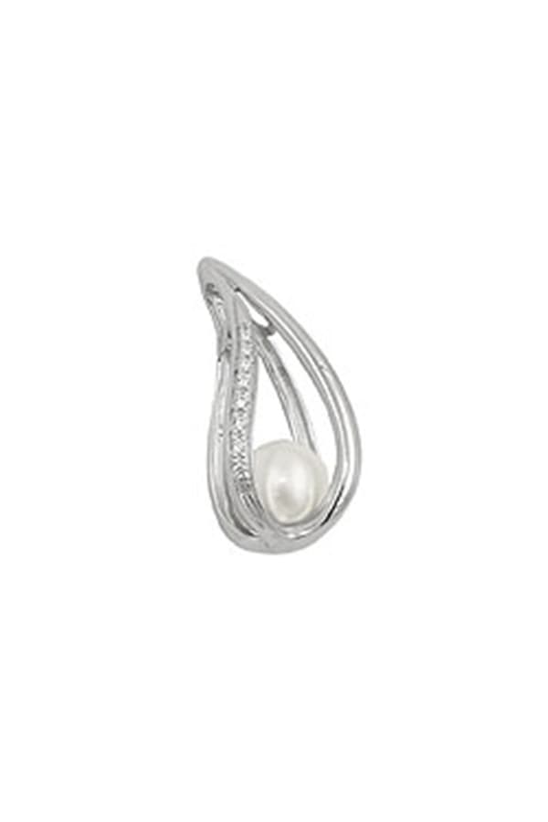 Pendant Pearl With Zirconia Silver 925 - GL93781