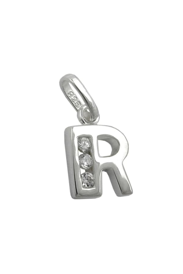 Pendant Initial R With Cz Silver 925 - GL91444r