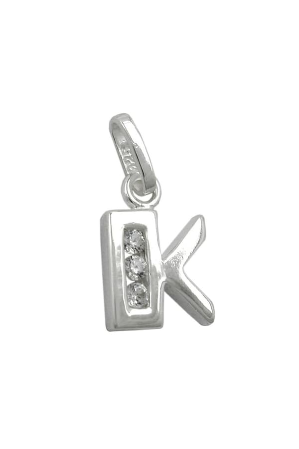 Pendant Initial K With Cz Silver 925 - GL91444k