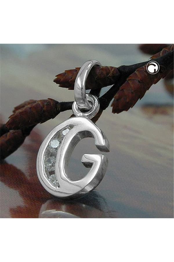 Pendant Initial G With Cz Silver 925 - GL91444g