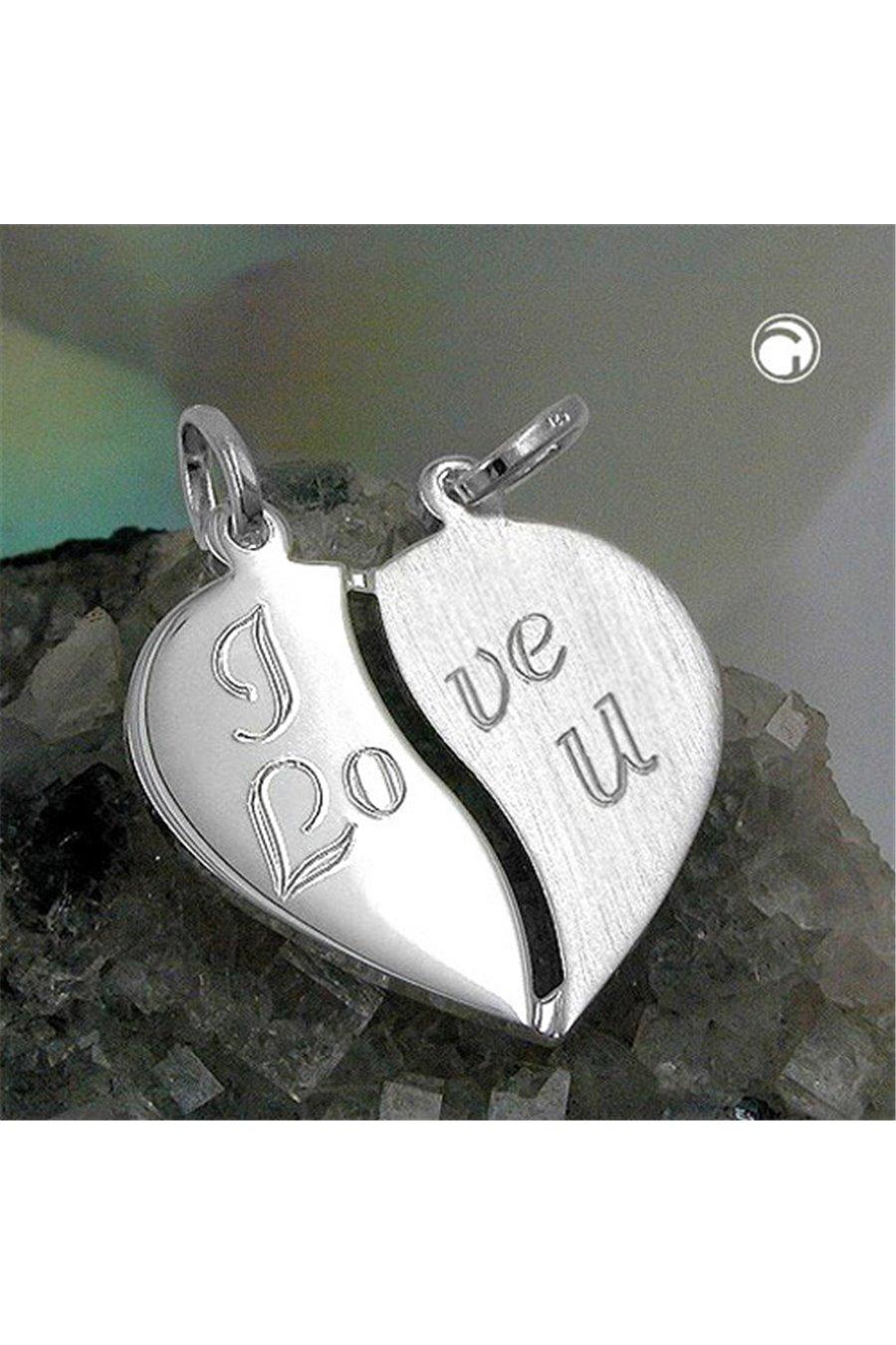 Pendant 2 Hearts Silver 925 - GL92505