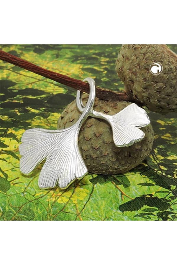 Pendant Double Ginkgo Leaf Silver 925 - GL93939