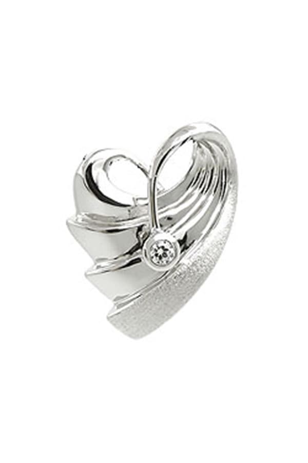 Pendant Heart With Zirconia Silver 925 - GL94033