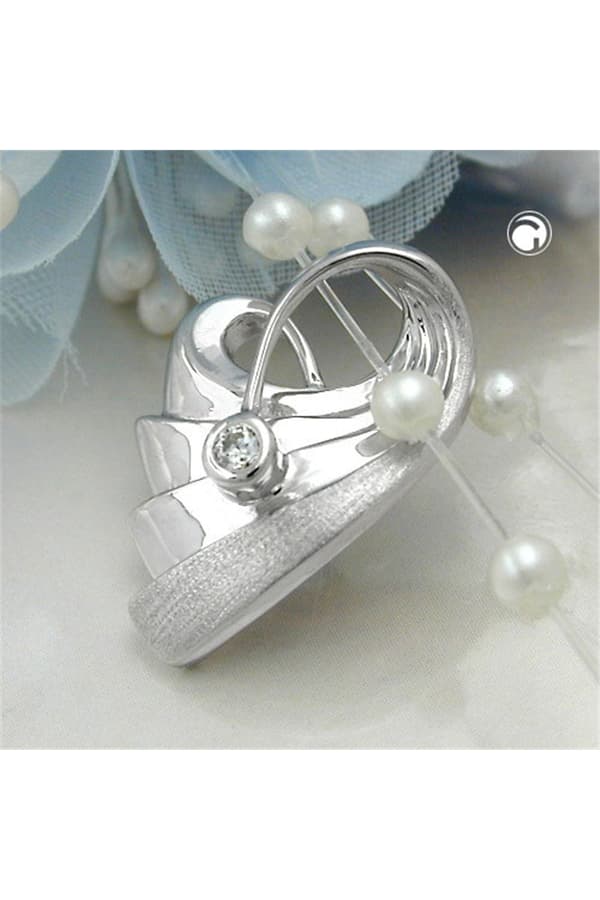 Pendant Heart With Zirconia Silver 925 - GL94033