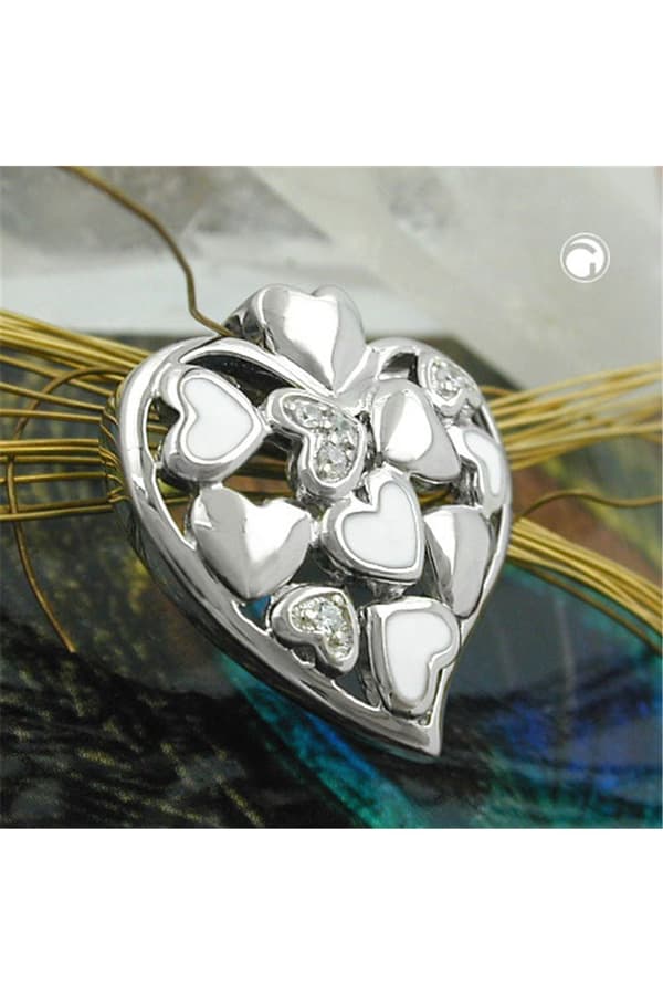 Pendant Heart With Zirconias Silver 925 - GL94027