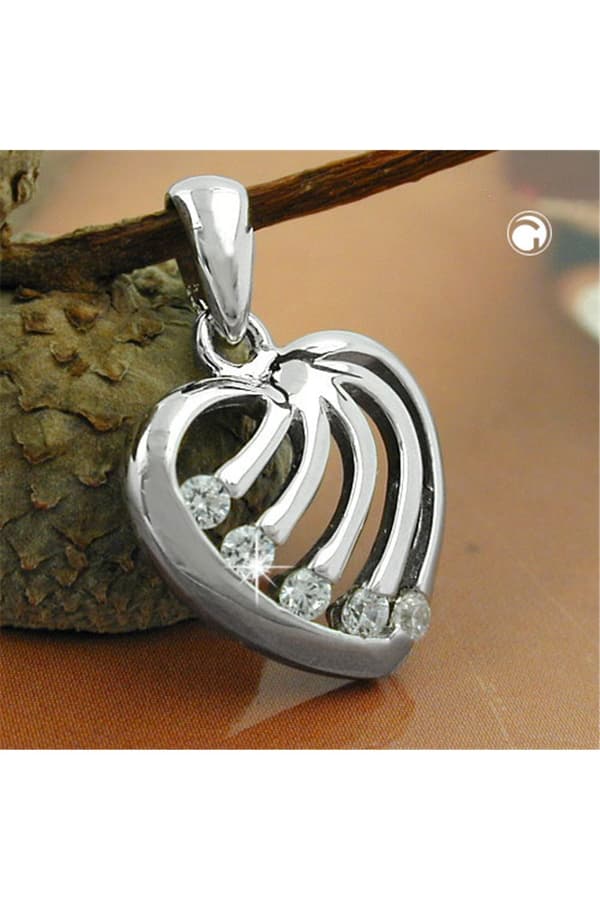 Pendant Heart With Zirconias Silver 925 - GL94020