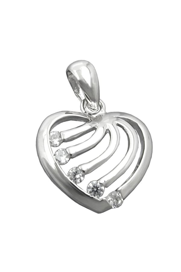 Pendant Heart With Zirconias Silver 925 - GL94020