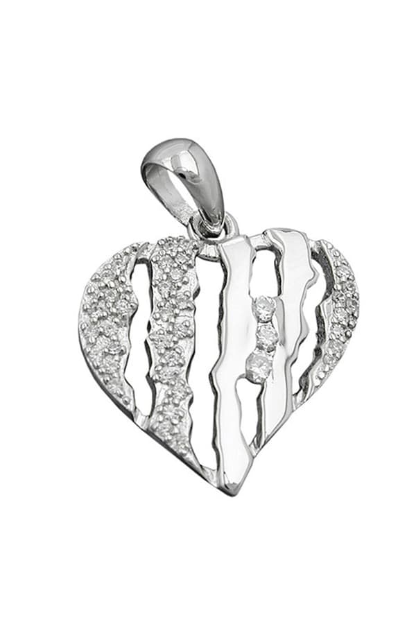 Pendant Heart With Zirconias Silver 925 - GL94012